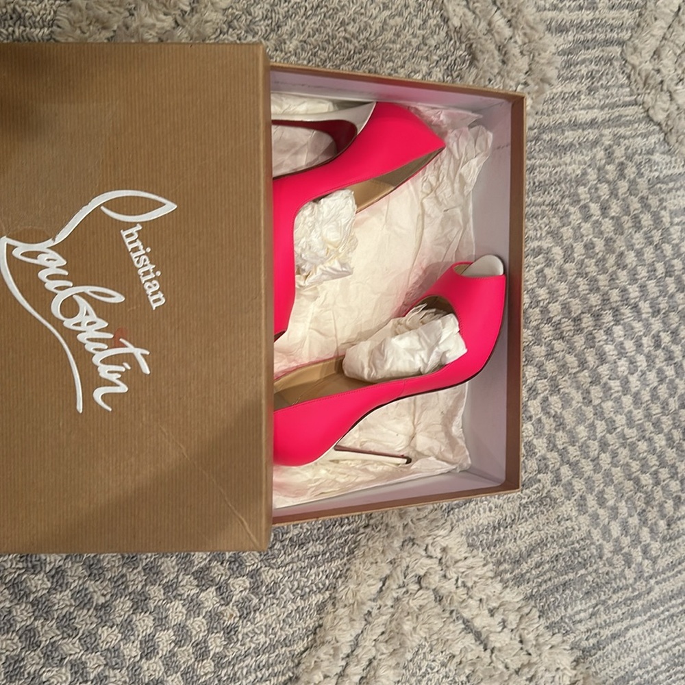 Christian Louboutin Youpi 120 - Fushia/White - Picture 6 of 6